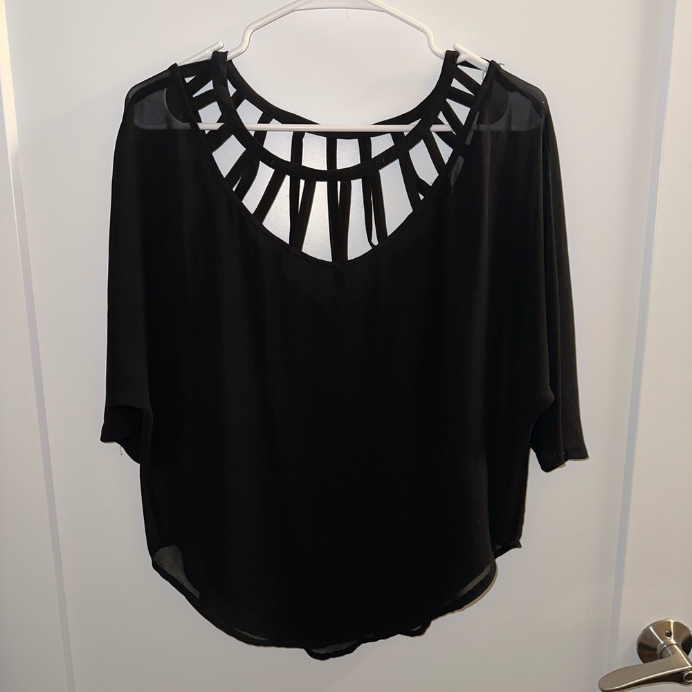 Lost April Black Blouse